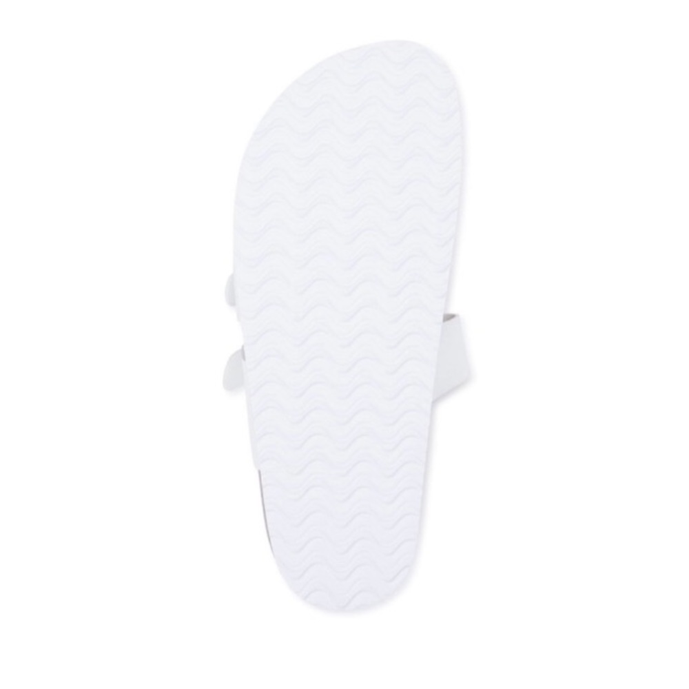 Women’s Comfort Sandals NEW White by Time And Tru Double Buckle Cork Footbed - Picture 4 of 12